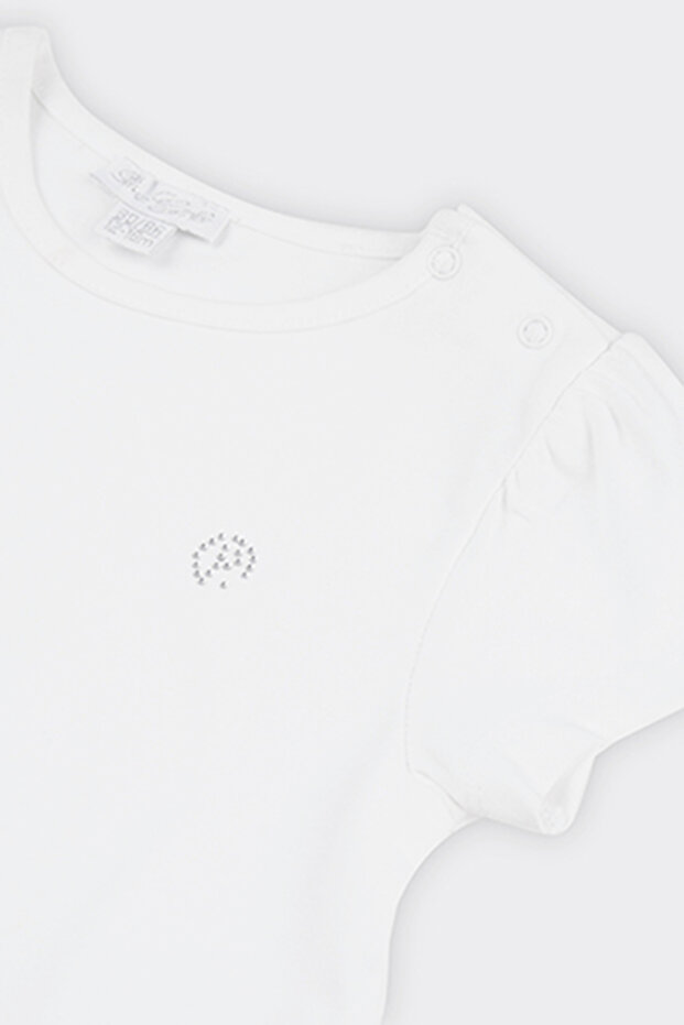 Kız Bebek Basic Beyaz Body - 3