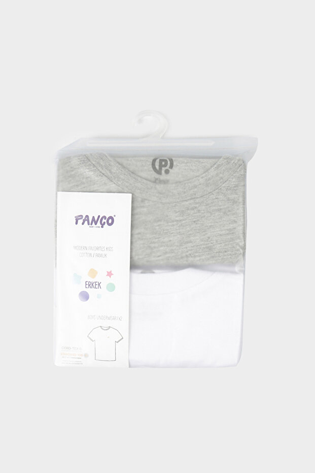 Boy's 2-Piece White Undershirt - Underwear