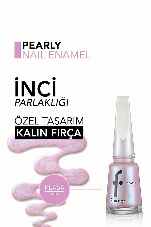 Yarı Transparan & Parlak Bitişli Sedefli Oje No: Pl454 - 5