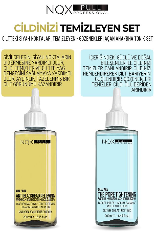 Gözenek Sıkılaştırıcı Ve Siyah Nokta Akne Tonik 2 Li Ekonomik Set 200 200 ml - 2