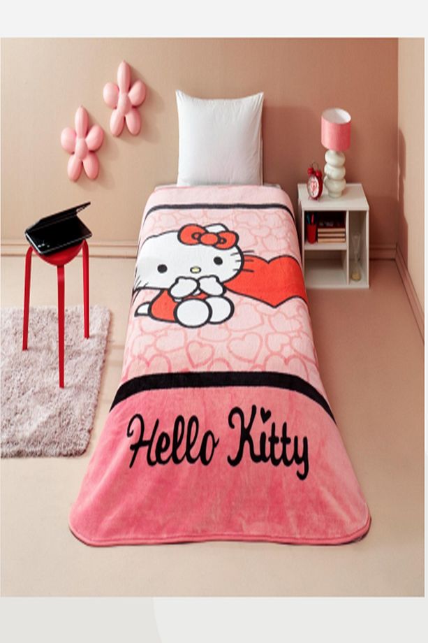 Lisanslı Tek Kişilik Battaniye Hello Kitty Cute - 1