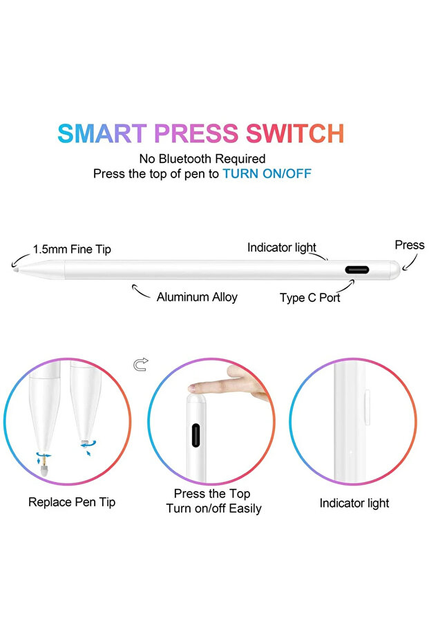 Stylus Precision Writing Drawing Tablet Pen Compatible with All Models - 3