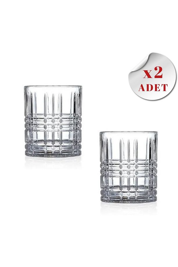 Viski Kokteyl Bardağı Kadehi 360 Dönen Cam Bardağı 2li Set 300ml - 1