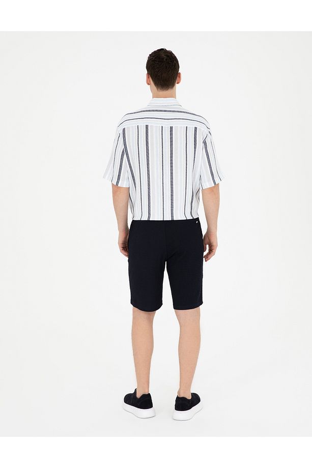Lacivert Regular Fit Örme Şort 50286125-VR033 - 4