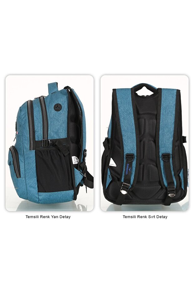 2236 حقيبة ظهر مدرسية باللون الأخضر - 2