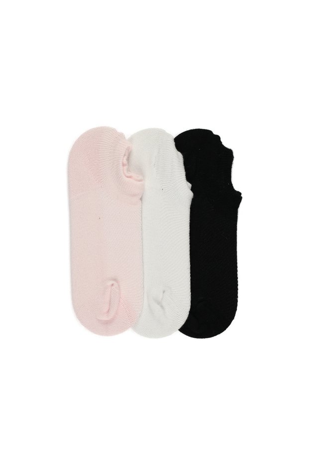 Girl's Multicolored 3-Piece Booties Socks