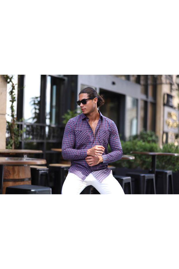 Regular Fit Çift Cepli İndigo Kumaş - 4