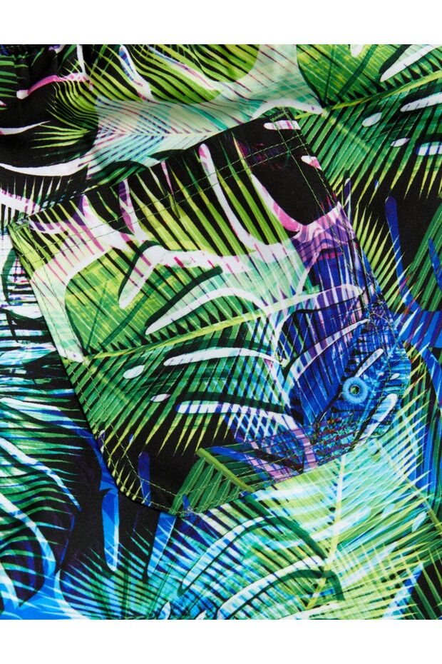 Yaprak Desenli Deniz Şortu (2-16 Yaş) - 5