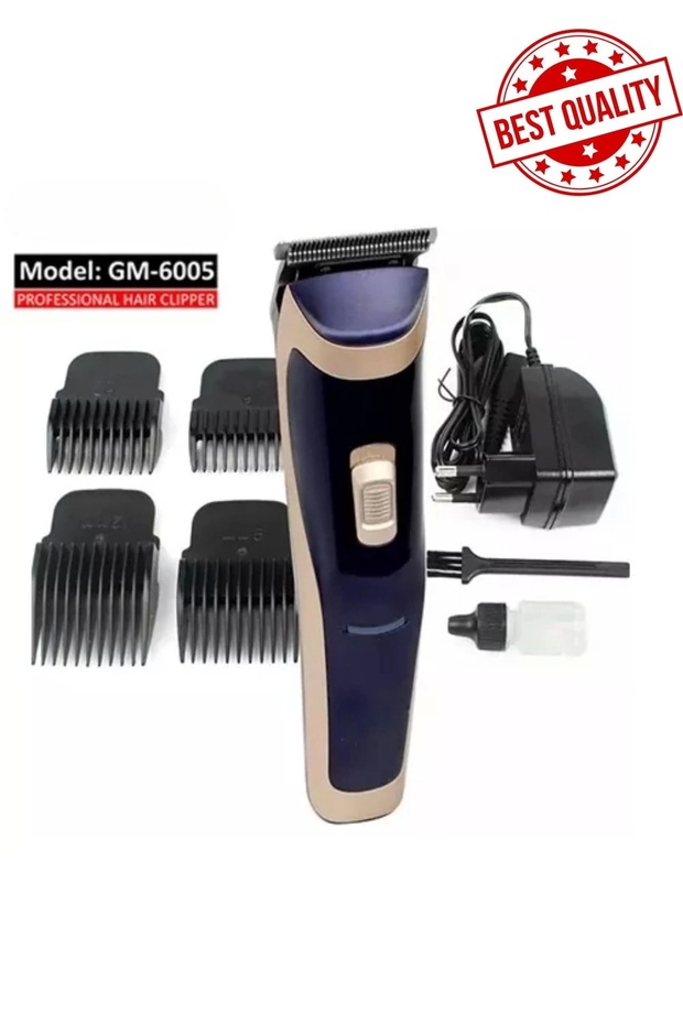 Premium Profosyonel Saç Sakal Yanak 6005 Tıraş Traş Makinesi Bir Yıl Garantilidir - 1