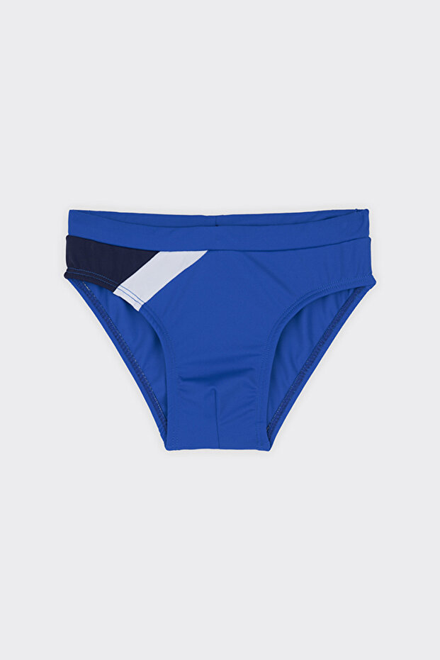 Erkek Çocuk Basic Mavi Slip Mayo - 1