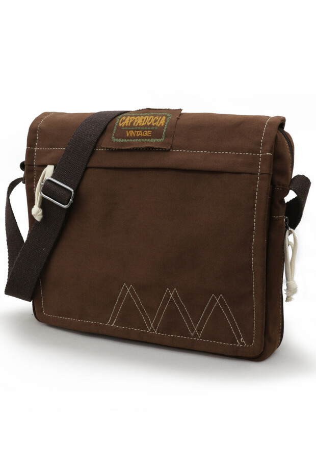 4009 ephesus casual shoulder messenger bag brown 15.6 inch laptop school travel daily vintage cotton bag
