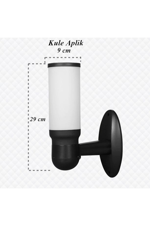 Kule Aplik 29 Cm Bahçe Aydınlatma Lambası Zita Dış Mekan Bahçe Aplik Duvar Aydınlatma 220V E27 IP54 - 4