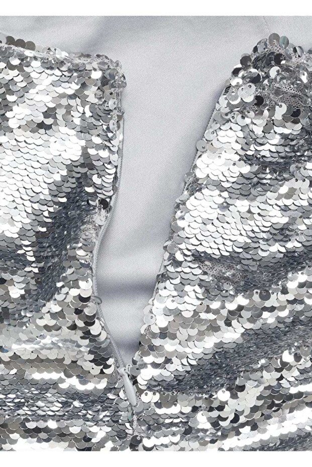 Payetli mini etek - 6