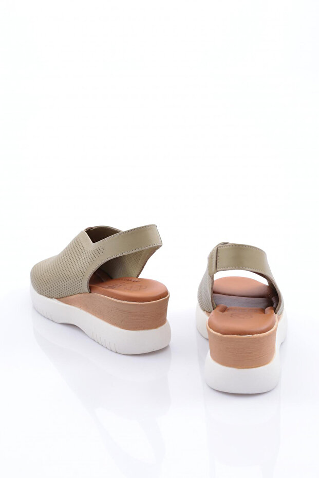 2521405 Kadin Kalin Taban Sandalet - 3