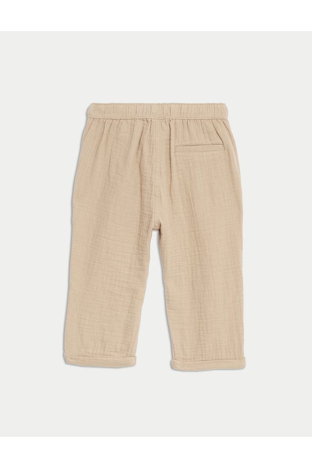 Saf Pamuklu Regular Fit Pantolon (0-3 Yaş) - 4