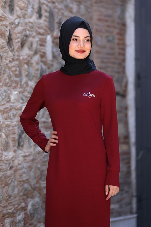 Azra Taş işlemeli Elbise - 1