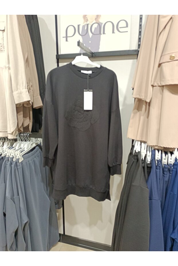 تونيك نسائي منقوش بخيطين 10591 - 4