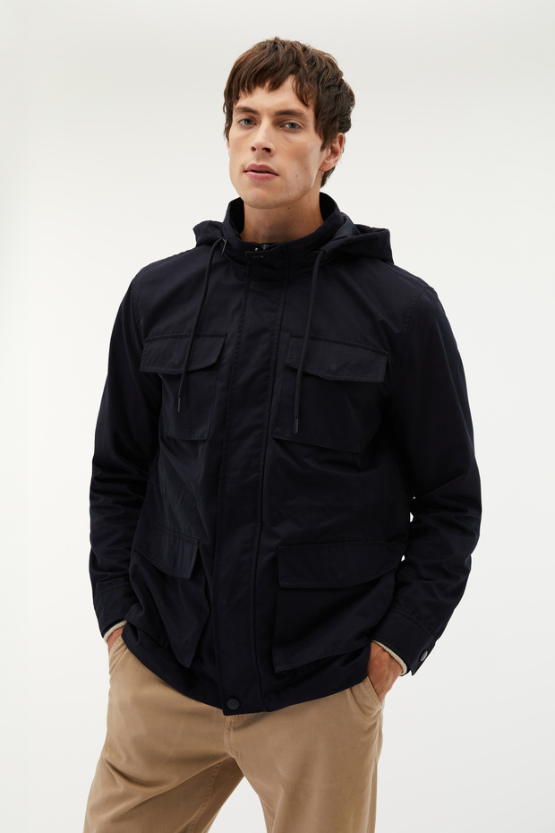 KAPÜŞONLU ÇOK CEPLİ MONT - 1