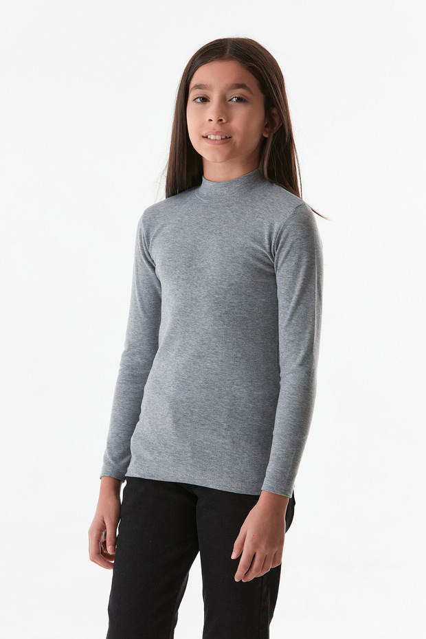 Basic Dik Yaka Kız Çocuk Body - 2