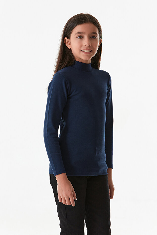 Basic Dik Yaka Kız Çocuk Body - 2