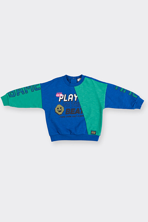 Baby Boy Printed Sax Sweatshirt