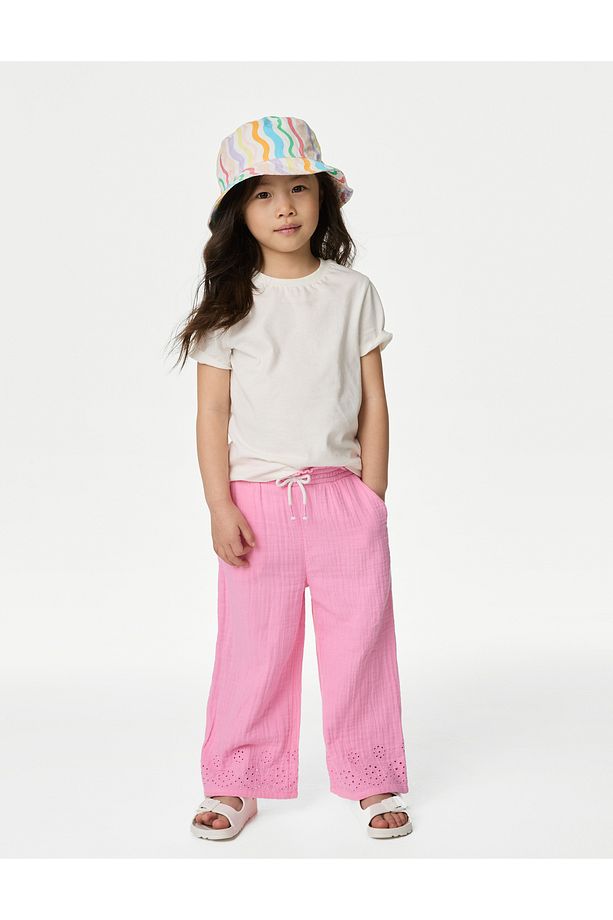 Saf Pamuklu Straight Fit Pantolon (2-7 Yaş) - 1