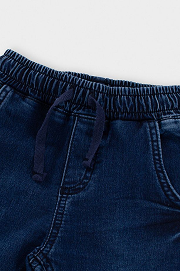 Erkek Bebek Yıkamalı Lacivert Kot Pantolon - 3