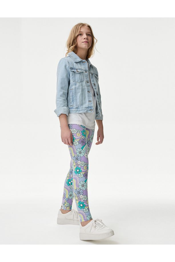 Çiçek Desenli Legging Tayt (6-16 Yaş) - 1