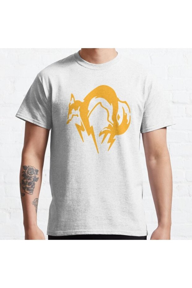Loose Fit Unisex Metal Gear Solid Fox Design Printed T-shirt