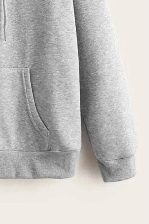 Kadın Gri Fermuarlı Sweatshırt - 5