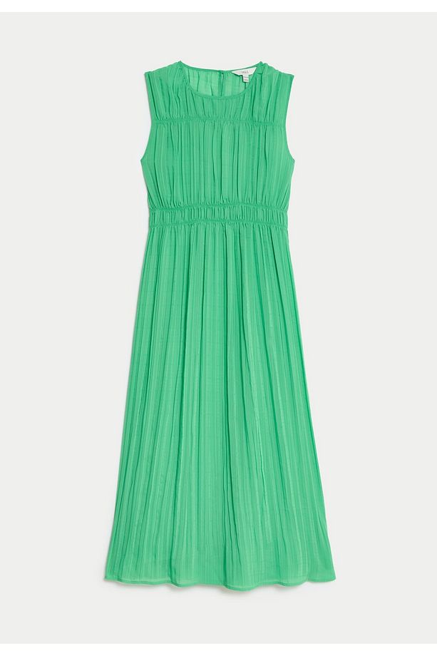 Regular Fit Midi Elbise - 4