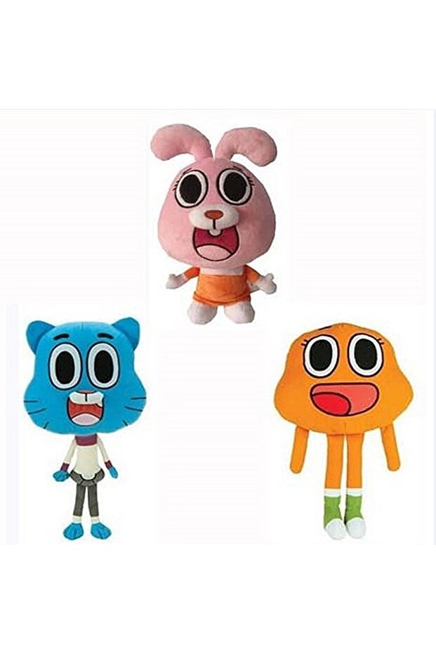 25 سم من ألعاب الكرتون مينيكو المدهشة على شكل عالم غامبول داروين أناييس القطة اللطيفة والأرنب المحشوة لعبة... - 2