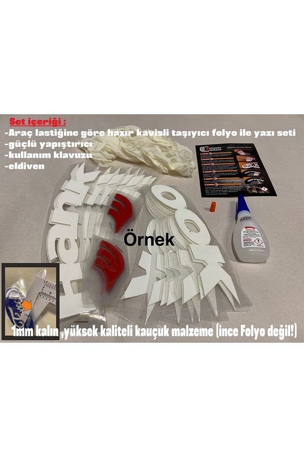 Motorsiklet Send Nudes Lastik Sticker Mondial Falcon Rks Uyumlu Lastik Yanağı Yazısı Stiker 8 Adet - 8