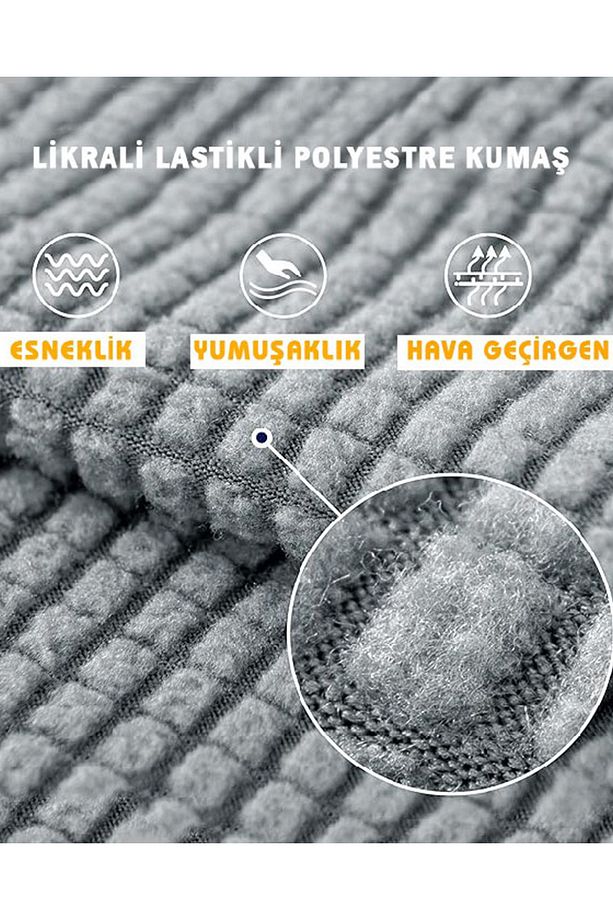 likrali tek kişilik koltuk örtüsü ,berjer kılıfı lastikli pitikare desen - 5
