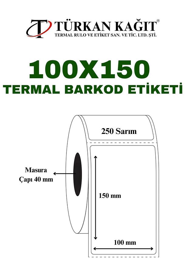 100x150 Termal Barkod Etiketi 1 Adet 250 Sarım 1.kalite - 3