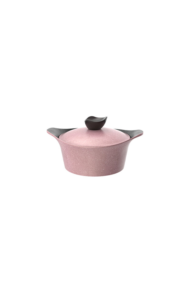 Aeni Cooking Pot With Lid, 18 Cm Size, Pink