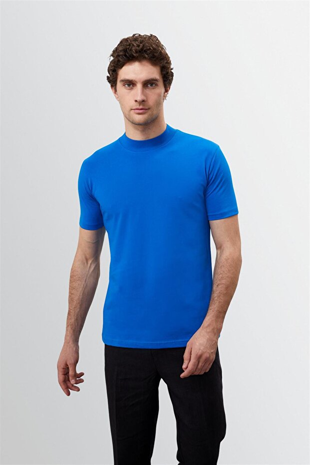 Saks Slim Fit Basic T-Shirt - 1