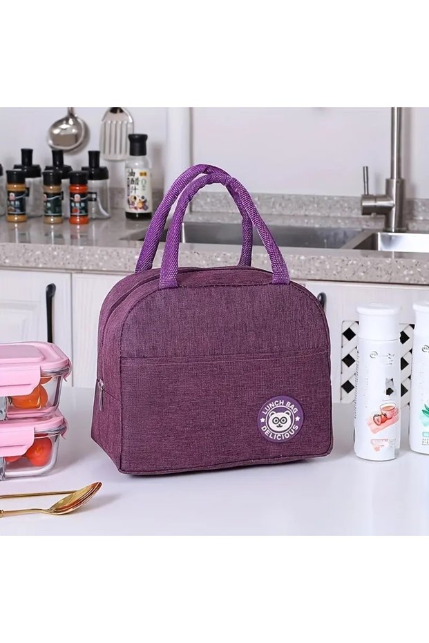 Waterproof Thermal Food & Lunch Bag - Insulated That Provides Warm & Cold Protection - Purple