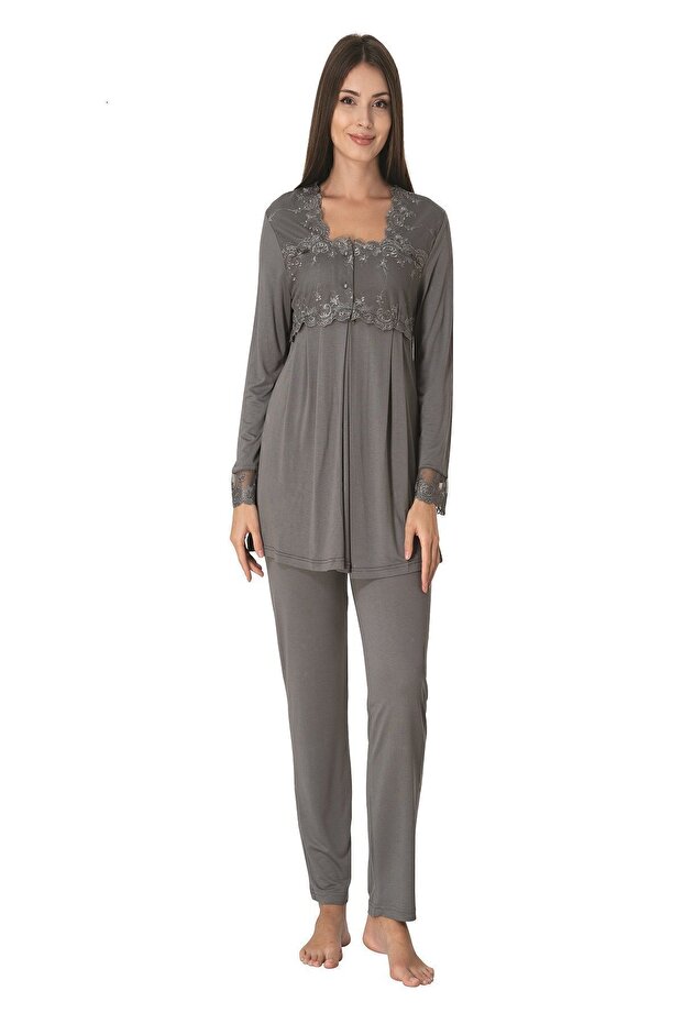 Effortt Smoked Maternity Maternity Pajama Set