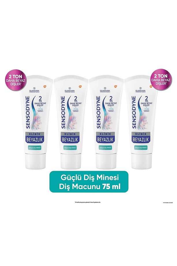 Diş Macunu Klinik Beyazlık Güçlü Diş Minesi 75 ml x 4 ADET - 1