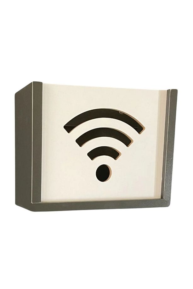 Modem Saklama Kutusu Wifi Kutusu Dekoratif Mdf Uzunluk (22CM) Genişlik (28CM) Derinlik (12CM) - 3