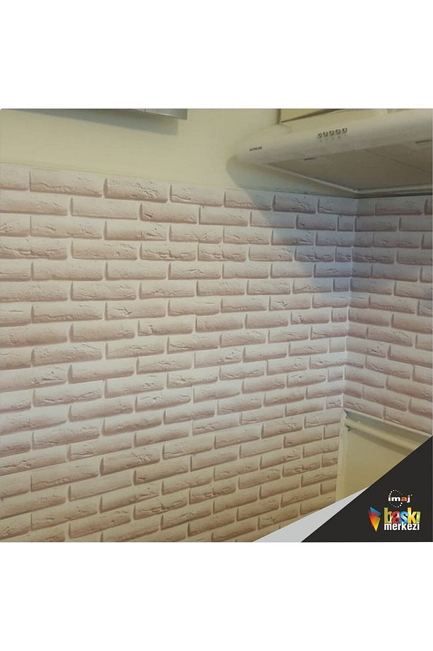 Mutfak Tezgah Arası Kendinden Yapışkanlı Folyo Kaplama Tuğla Desen 60cmx100cm - 4