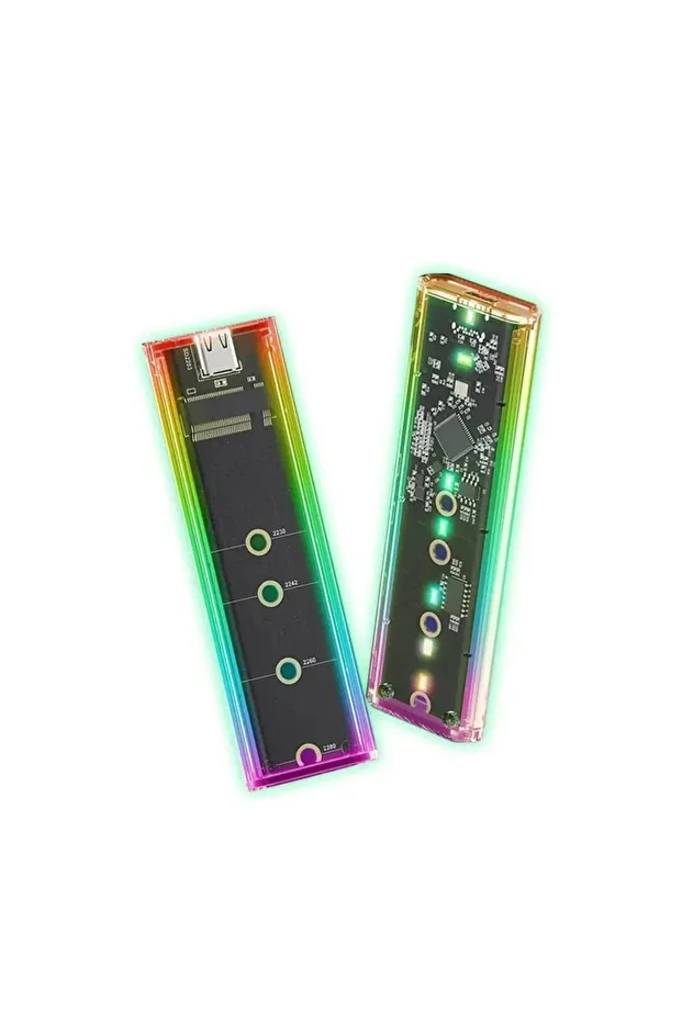 PrimeX PX-M2001 RGB M2 Sata, M2 NVMe SSD Kutusu, Type C USB3.0 NVMe SSD Kutusu ,NVMe M.2 SSD Hdd Kut - 2