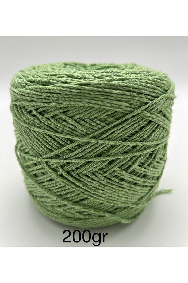 (200GR) Pamuklu El Örgü Ipi/punch Ipi/motif Ipi/ Amigurimi Ipi/tufting Ipi-yeşil - 1