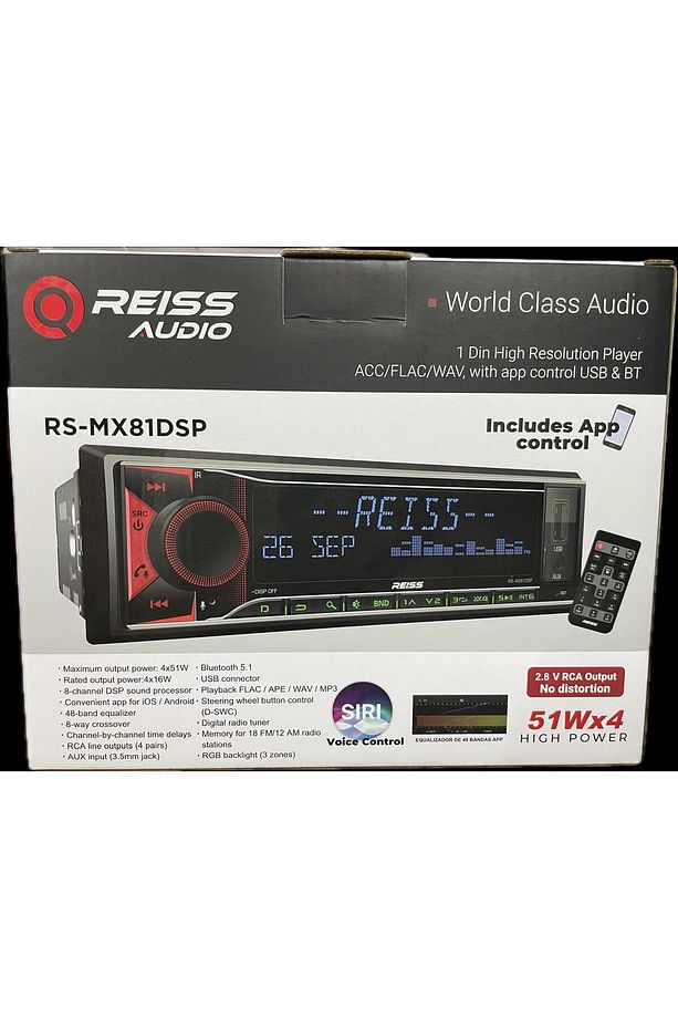 RS-MX81DSP OTO TEYP DSP İŞLEMCİ YÜKSEK VOLTAJ AMFİ ÇIKIŞI RGB MİLİON COLORS SİRİ SES KONTROL - 4