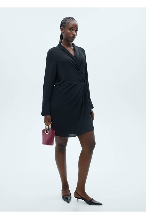 Fiyonklu anvelop elbise - 8