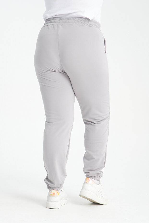 Curve Kışlık Jogger Cepli Dalgıç Kumaş Şardonlu Polar Eşofman Altı - 4