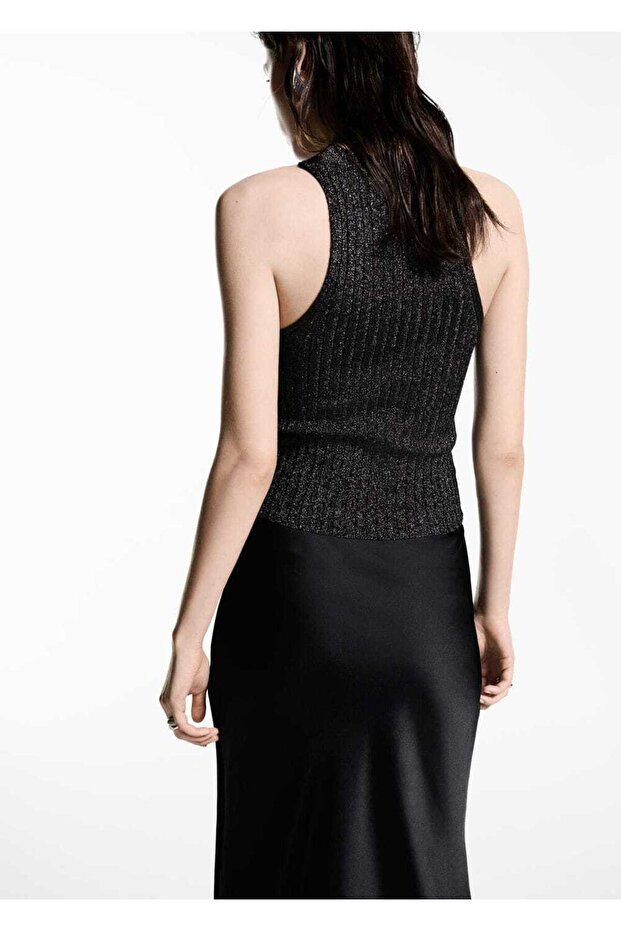 Halter yaka lureks triko bluz - 4