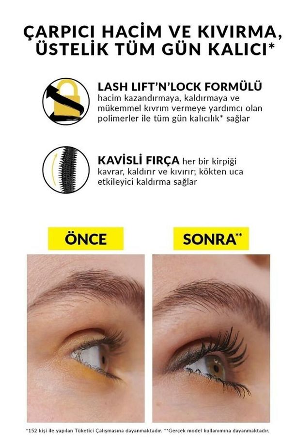 Wonder Curl Hacim Kıvırma ve Kaldırma Etkili Maskara Blackest Black - 3