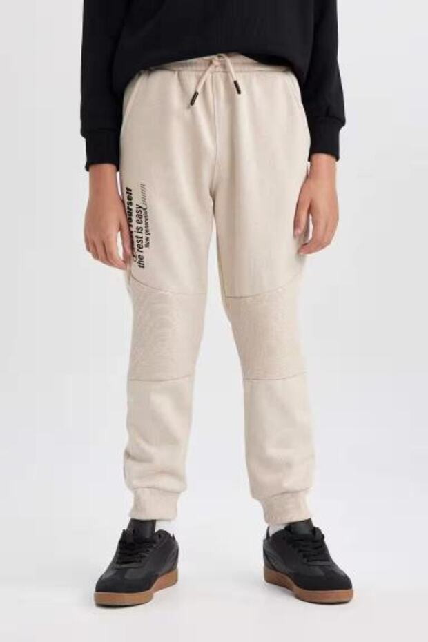 Erkek Slim Fit Jogger Eşofman Altı Taş - 4